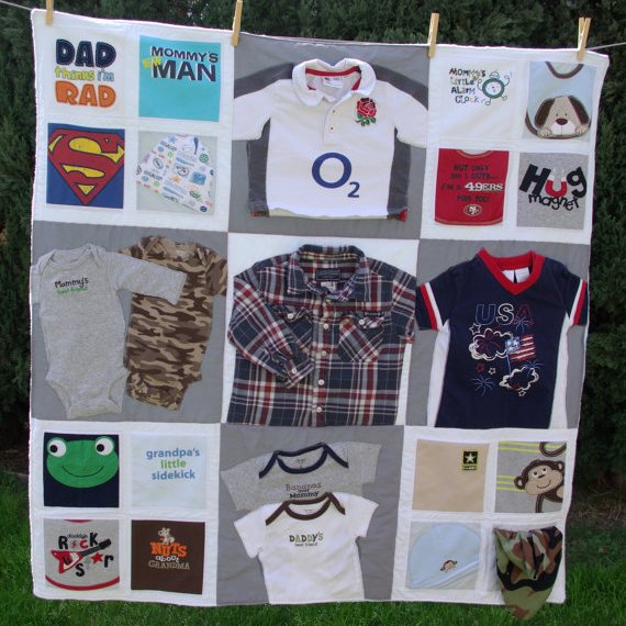 Baby clothes memory quilt by Sew4MyLoves image