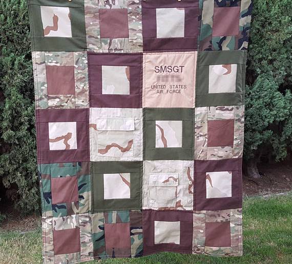 Custom made military quilt by Sew4MyLoves