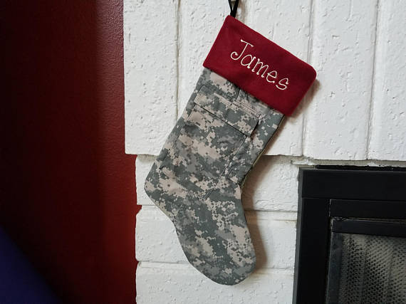 Military uniform stocking by Sew4MyLoves