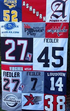 Sports jersey memory quilt by Sew4MyLoves image