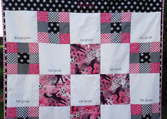 Handprint quilt for school by Sew4MyLoves image